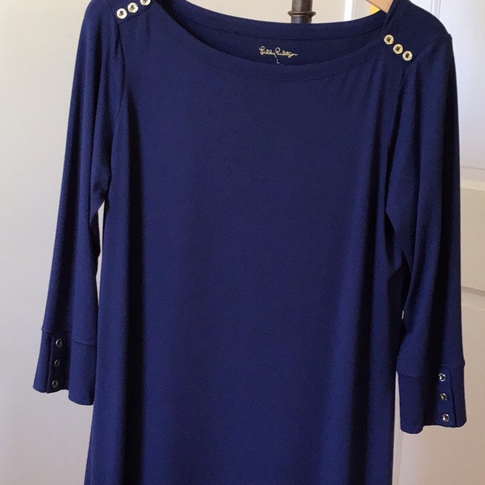 Lilly Pulitzer navy shift dress